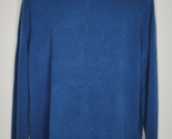 Lands&#39; End Mens Large 100% Cashmere Pullover Blue 1/4 Zip Sweater Long S... - £23.69 GBP