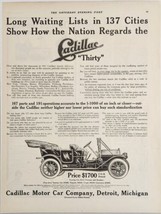 1910 Print Ad The Cadillac Thirty Motor Car Price $1700 Made in Detroit,Michigan - $17.98