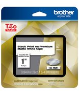 Brother P-touch TZe-M251 Black Print on Premium Matte White Laminated Ta... - £28.30 GBP