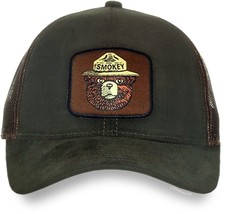 SMOKEY BEAR Brown Fabric Patch Corduroy Mesh-Back Cap for Men  - £15.40 GBP