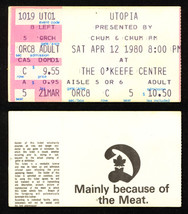 UTOPIA 1980 Toronto Concert Ticket Stub TODD RUNDGREN - £14.34 GBP
