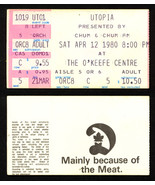 UTOPIA 1980 Toronto Concert Ticket Stub TODD RUNDGREN - £14.17 GBP
