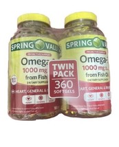 Omega-3 Natural Lemon Flavor Dietary Supplement Twin Pack, 1000 mg, 360 ... - $30.68