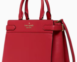 Kate Spade Staci Medium Satchel Red Currant Leather Bag WKRU6951 NWT $39... - $138.59