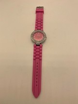 EUC Pink Silicone Watch with Rhinestones - £9.35 GBP