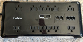 12 Outlet Power Surge with USB/Phone/Ethernet Protection, B2B096-06 - £7.85 GBP