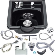 Shampoo Bowl For Salons, Black Abs Plastic Shampoo Sink For Home, Easy T... - £125.15 GBP