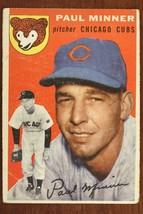 Vintage 1954 Baseball Card Topps #28 Paul Minner Pitcher Chicago Cubs - £7.40 GBP