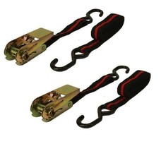 Set of 2 - 1&quot; x 10&#39; Ratchet Tie Down Straps Ratcheting Tow Straps ATV Mo... - $14.99