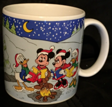 Walt Disney coffee mug vintage 1988 Christmas Micky Mouse &amp; friends by applause - £8.53 GBP