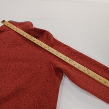 LL Bean Men’s L Orange Sweatshirt Sweater Fleece Slightly Fitted 1/4 Snap 292726 image 9