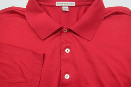 PRISTINE Peter Millar 100% Cotton Solid Red Golf Polo Shirt XXL  - £43.15 GBP