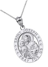 Sterling Silver Saint Joseph Pray for Us - £72.09 GBP