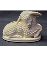 Vintage MCM Lamb Sheep Planter For Ivy &amp; Succulents - Cream With Gold Ac... - $20.33 CAD