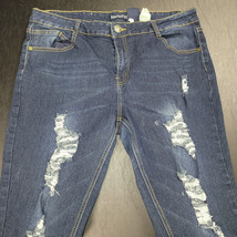 Diamante Womens Denim Distressed 16 Skinny Stretch Jeans VGC  - $15.00