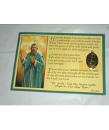 ST JUDE Shrine The Pallottines Card w Medallion Spirituality Religion - £7.17 GBP
