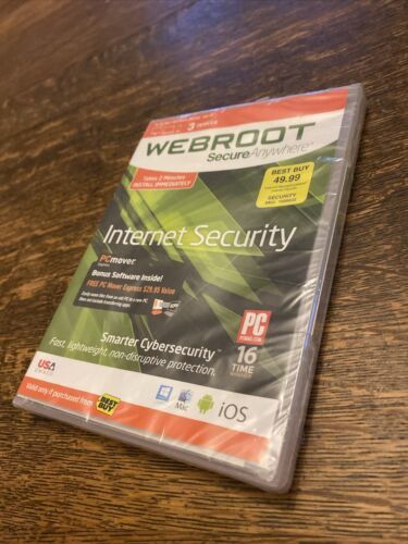 Webroot SecureAnywhere Internet Security - Full Version for Windows & Mac New - $9.90
