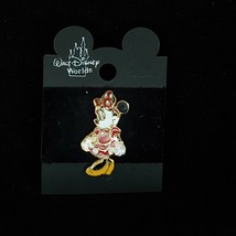 Disney Minnie, Standing Red &amp; White Polka Dotted Dress Pin 1129 - £6.97 GBP