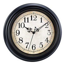 Retro Wall Clock, 12&#39;&#39; Non Ticking Classic Silent Vintage Wall Clocks De... - £24.23 GBP