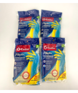 O Cedar Playtex Handsaver Rubber Gloves Reusable Yellow Blue Large Lot o... - $18.33