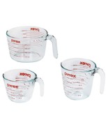 3Pc Glass, 1 Cup, 2 Cup, 4 Cup, 3 Pc Measuring Cup Set - $39.99