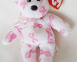 Ty Giving Plush Beanie Baby Breast Cancer Awareness Bear Clip-on (2007) - $12.95