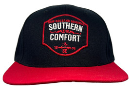 Southern Comfort Black &amp; Red Flatbill Snap Back Hat. New Orleans Original Hat ... - £15.56 GBP