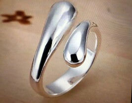 silver plated Ring Fine Fashion Double Round Head Jewelry Ring Women size 7 - $9.49