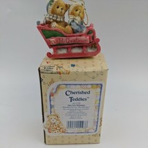 Cherished Teddies Our 1ST First Christmas 1994 Ornament Bear Sled - £8.62 GBP