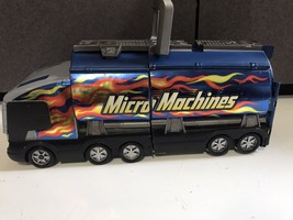 Vtg Micro Machines Super Stunt City Semi Vehicle Tanker Truck Play Set Hasbro - £46.15 GBP