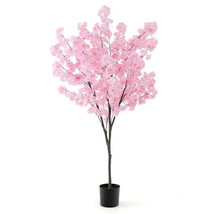 6.5 FT Tall Artificial Cherry Blossom Tree with 1170 Pink Flowers - £160.70 GBP