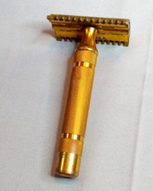 1930s Gillette Gold Plated Open Comb Safety Razor VG+ - £38.88 GBP