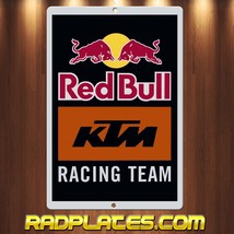 Ktm Red Bull Racing 8&quot; X 12&quot; Aluminum Metal Wall Sign Garage Man Cave Tool Room - £15.55 GBP