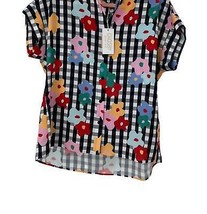 Crosby By Mollie Burch crane top in GARDEN GINGHAM - size XS - $92.07