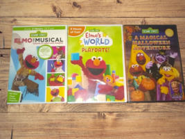 Sesame Street Education &amp; Music Dvd Lot of 3 PBS Elmo Muppets - £10.13 GBP