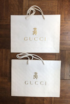 Gucci shopping bag children white paper with handles medium pair - $25.73