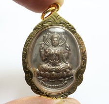 PENDENTE AMULETO ENERGIZZATO INDÙ DEL SIGNORE VISHNU DIO E MAA LAKSHMI D... - £40.80 GBP