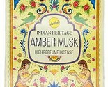 15 Gm Amber Musk Incense Sticks Indian Heritage - £17.67 GBP
