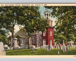 Old Swede Church Wilmington Delaware DE UNP Unused Linen Postcard C17 - £3.07 GBP