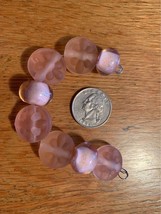 Handmade pink lampwork glass beads - New - £15.85 GBP