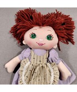 Vintage 1995 Sweetie Mine Rag Doll Red Hair Yarn Green Eyes Nice! 18in Tall - £19.10 GBP