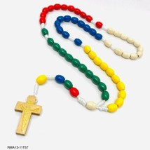  6 Wood Missionary Rosary Cross Catholic multicolor Religious Christian ... - $12.75