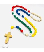  6 Wood Missionary Rosary Cross Catholic multicolor Religious Christian ... - £9.97 GBP