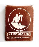 H.A. Winston & Co Restaurant Vintage Matchbook East Coast Matches Unstru... - €17,21 EUR H.A. Winston & Co Restaurant Vintage Matchbook East Coast Matches Unstru... - €17,21 EUR