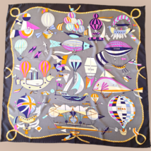 Square Pure Twill Silk Printed Scarf 90x90cm &quot;L’Hyperion&quot; - £69.01 GBP
