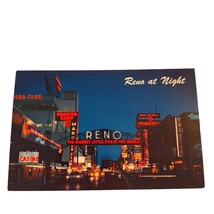 Postcard Reno At Night Arch Gateway To Glamorous Casinos And Hotels Nevada - £5.54 GBP