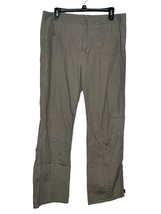 Prana Womens Pants Hiking Outdoor Mid-Rise Straight Cotton Olive Green Large - £21.76 GBP