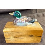 Old Vintage Hand Carved Painted Wood Art Sculpture Statue Duck Decoy Min... - $40.10 CAD