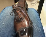 Men s leather brown oxfords shoes handmade leather formal shoes thumb155 crop