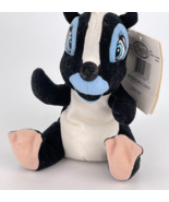 Disney Store Bambi FLOWER 6 Inch Mini Bean Bag Plush Toy Skunk Vintage New - £9.76 GBP